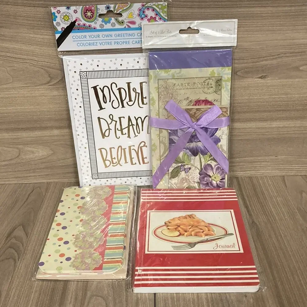 Stationary Mix, Greeting Cards, Journal, List Pads, Notecards.  Gift or Keep!